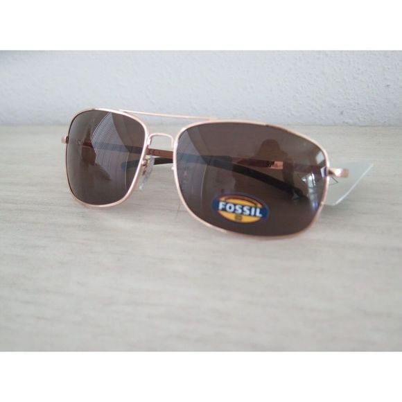 Fossil Women's Gold/Brown Aviator Sunglasses - Picture 4 of 9